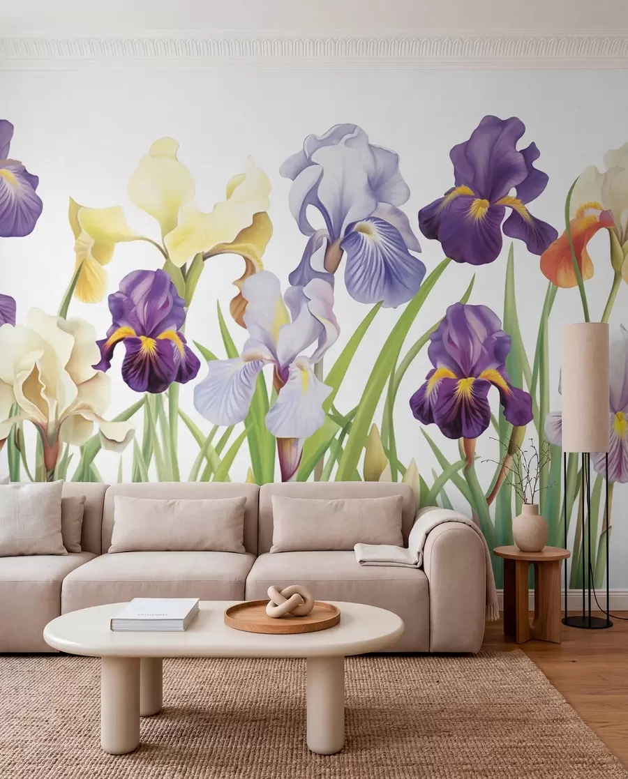 wall murals Iris flowers w03641