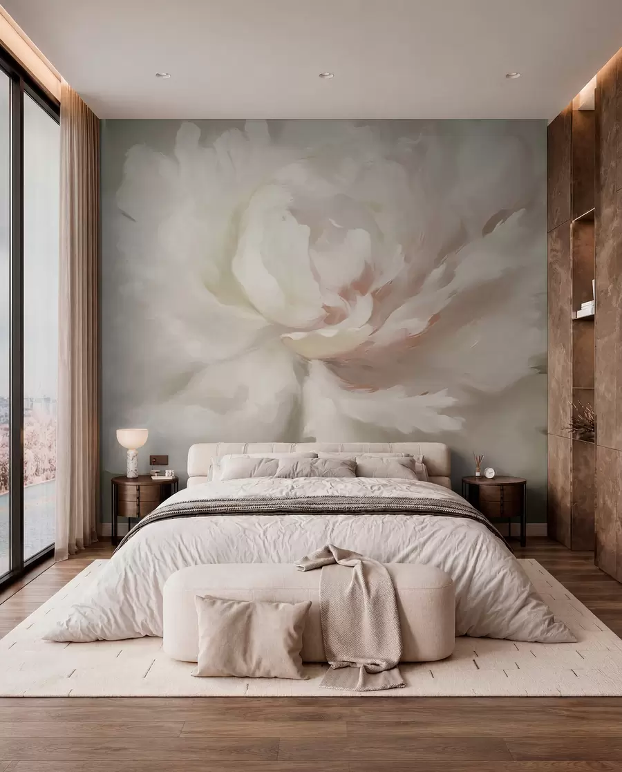 wall murals Big peony flower w03642
