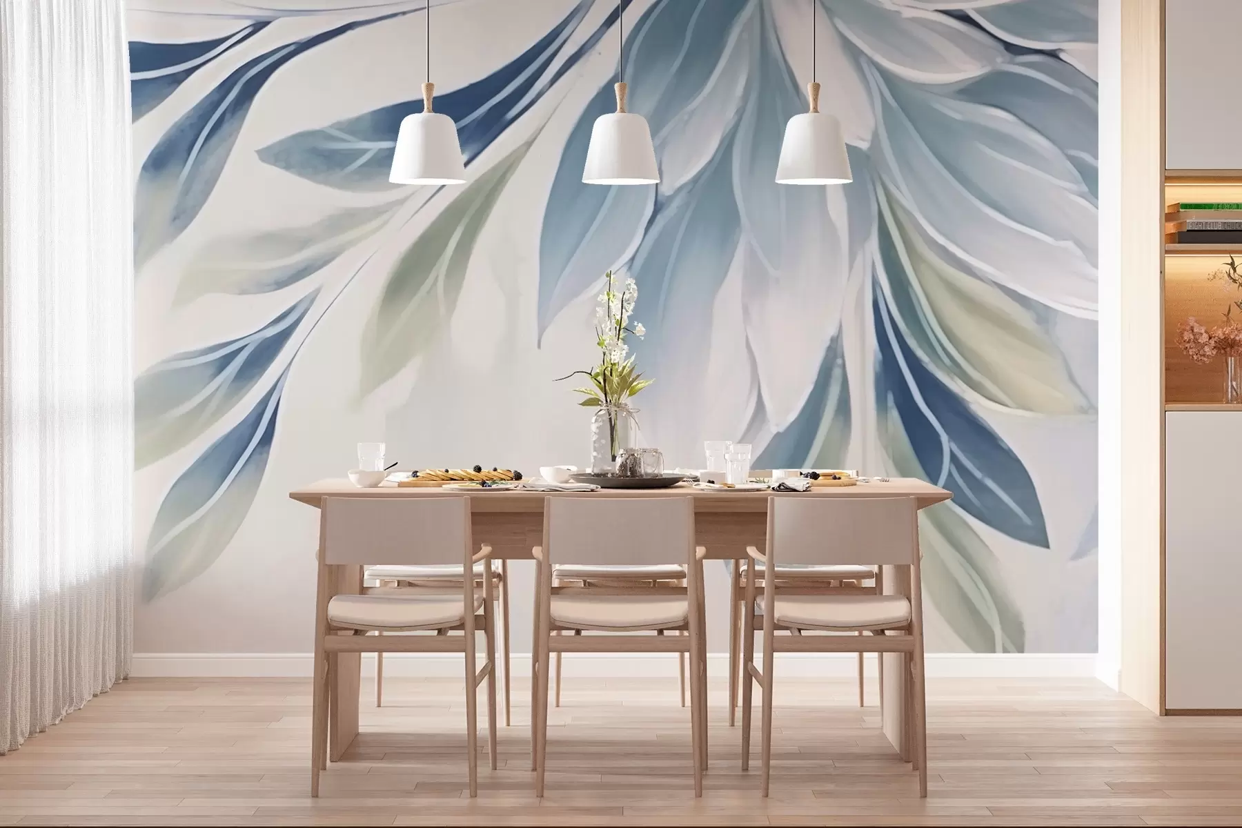 wall murals Abstract leaves w03593