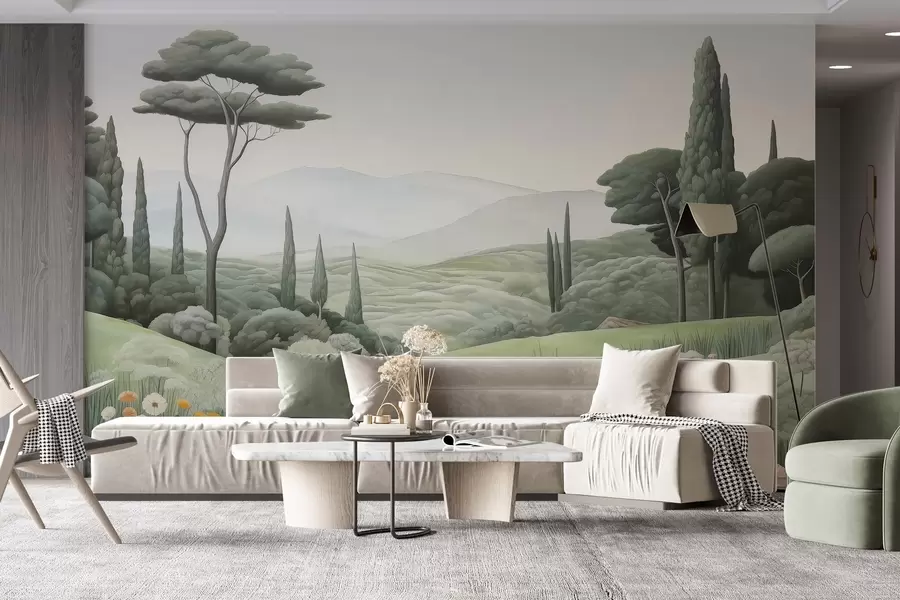 wall murals Watercolor landscape w03659