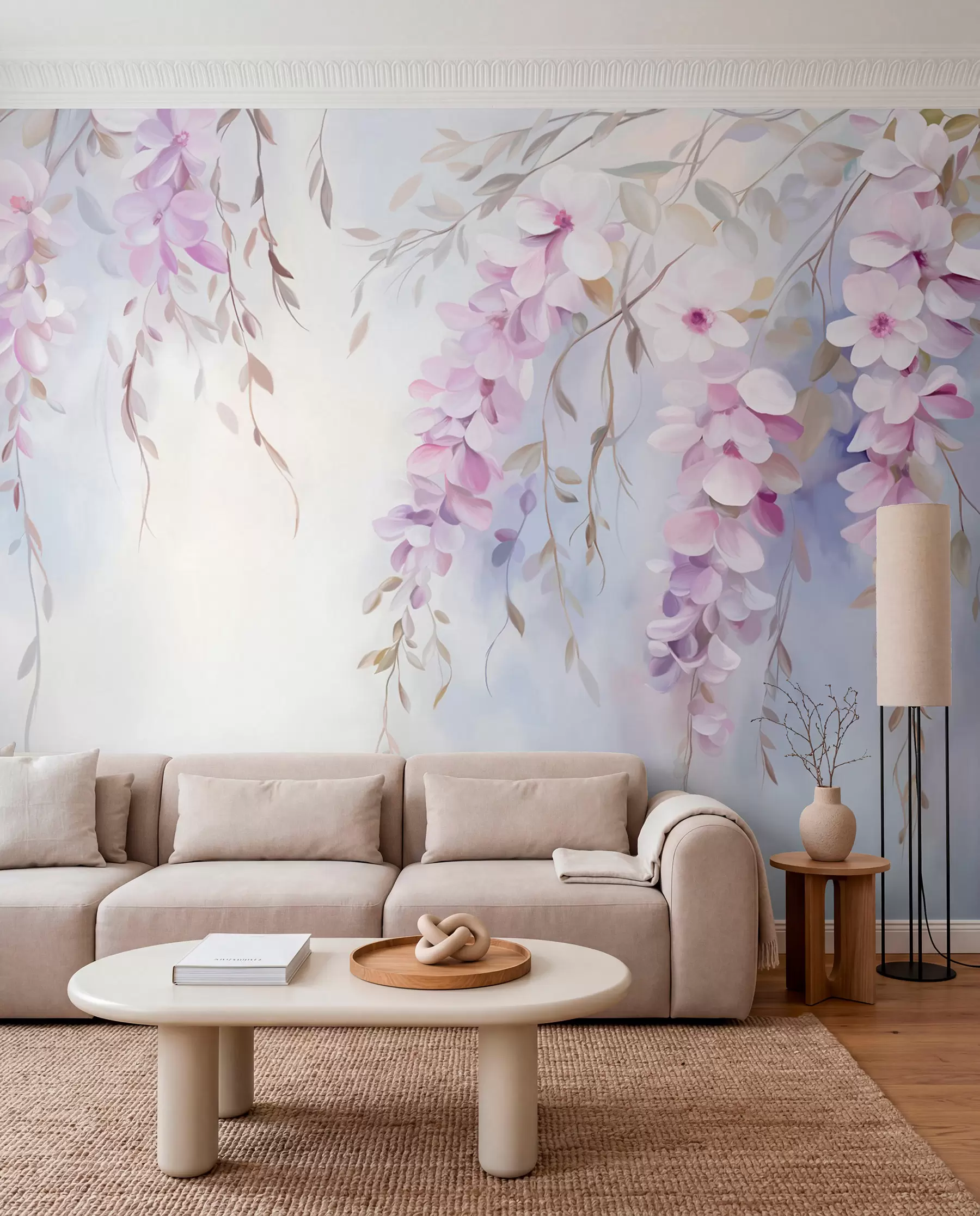 wall murals Pastel Wisteria w09010