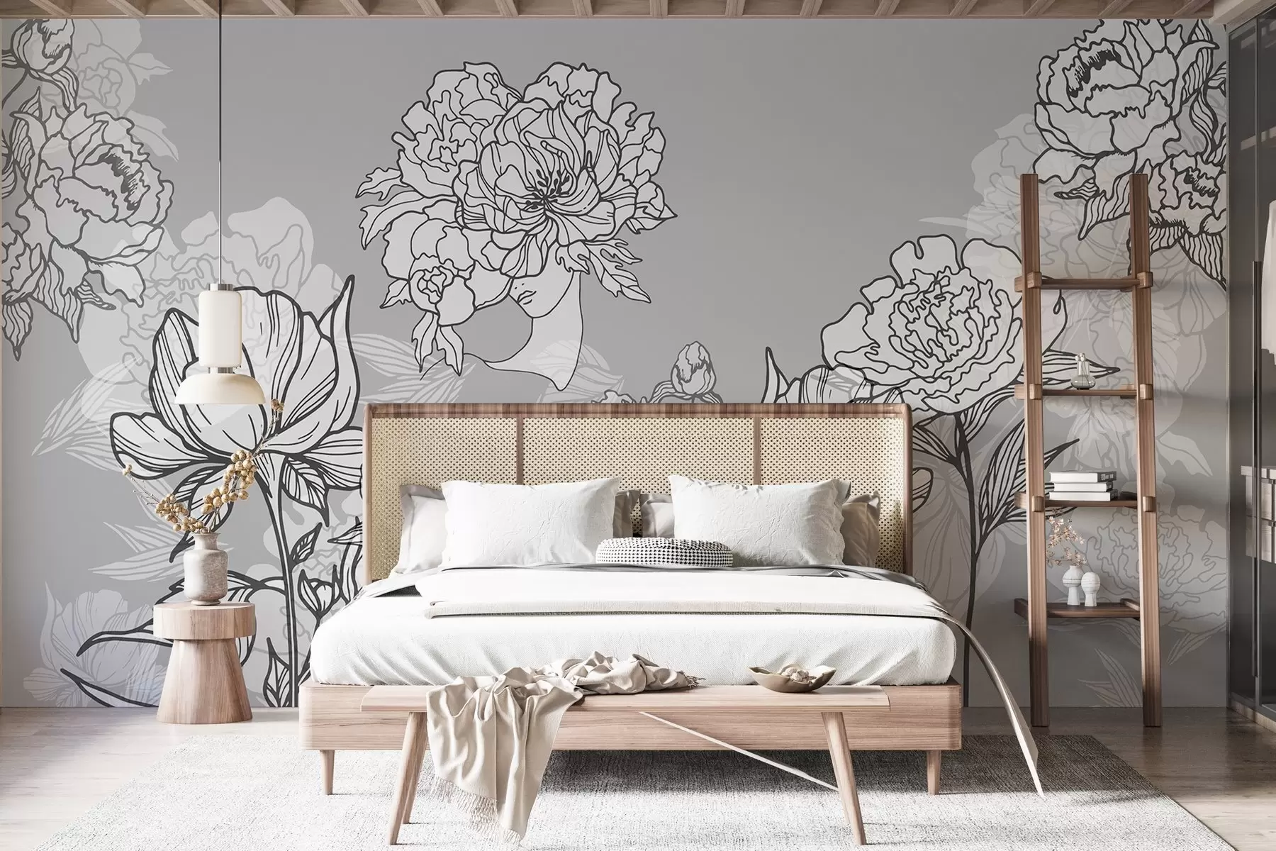 wall murals Thin, fragile flowers w03792v1
