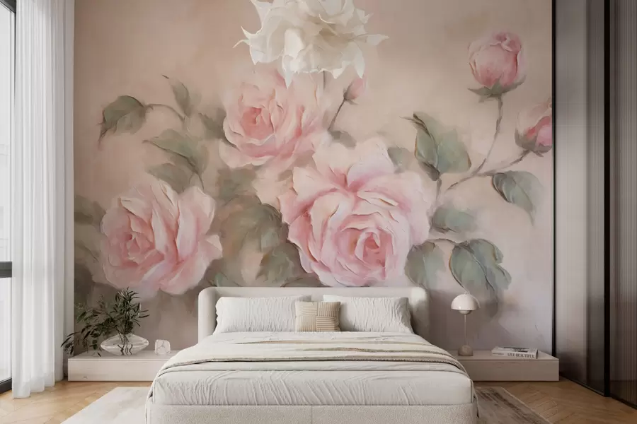wall murals Vintage Flowers w03748