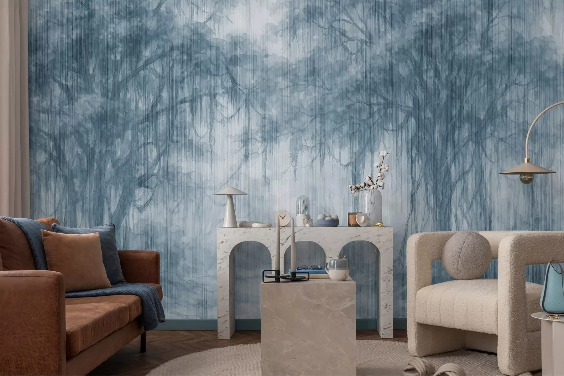 wall murals Abstract trees w03819v2