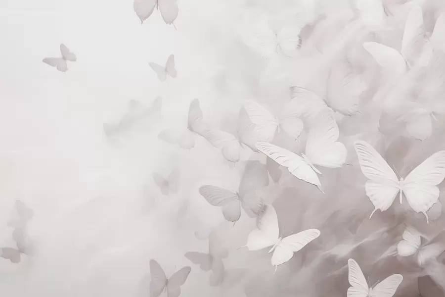 wall murals Butterflies in the fog w03841v1