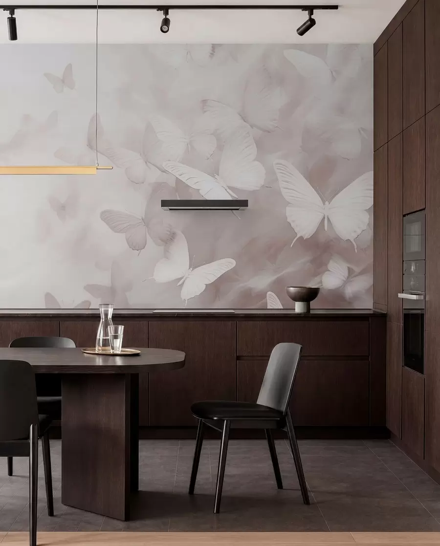 wall murals Butterflies in the fog w03841v1