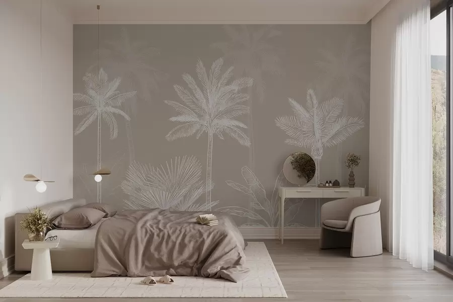 wall murals White palm trees w03831