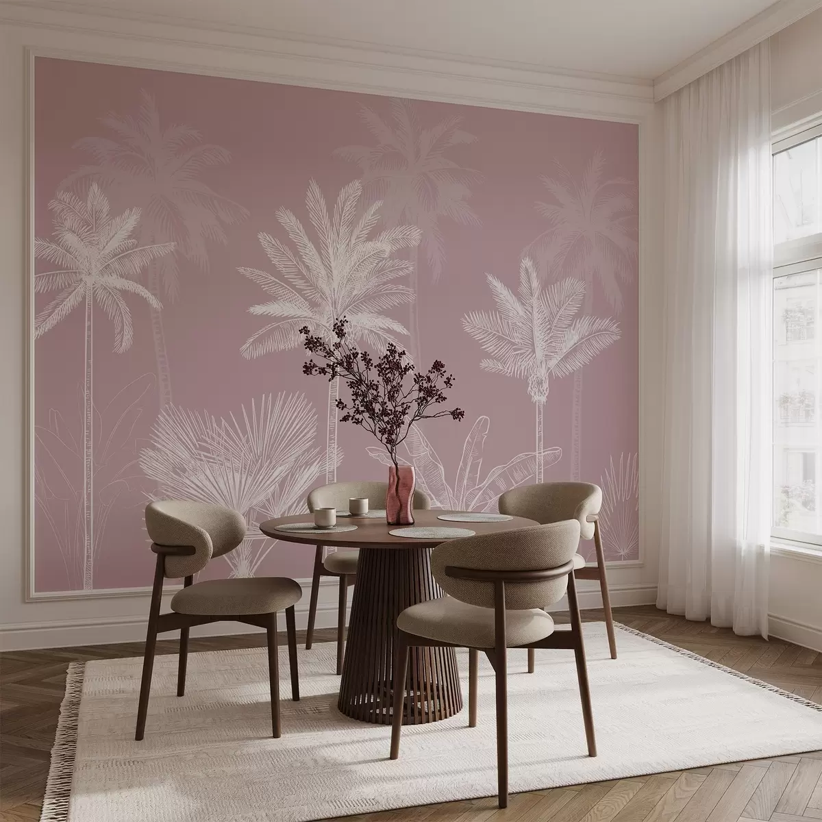 wall murals White palm trees w03831v2