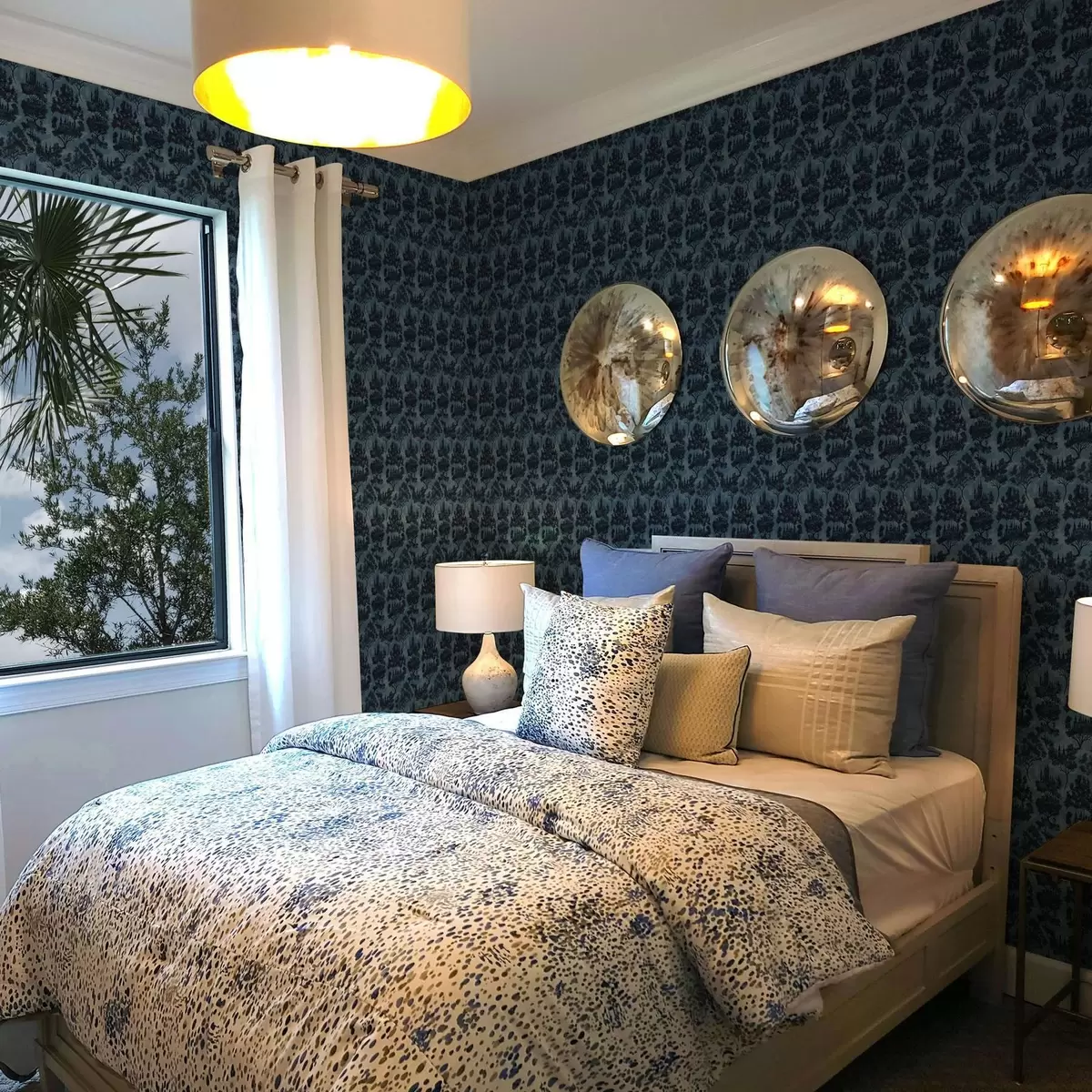 Wallpaper Gothic castles among the trees in the night forest a00130v1