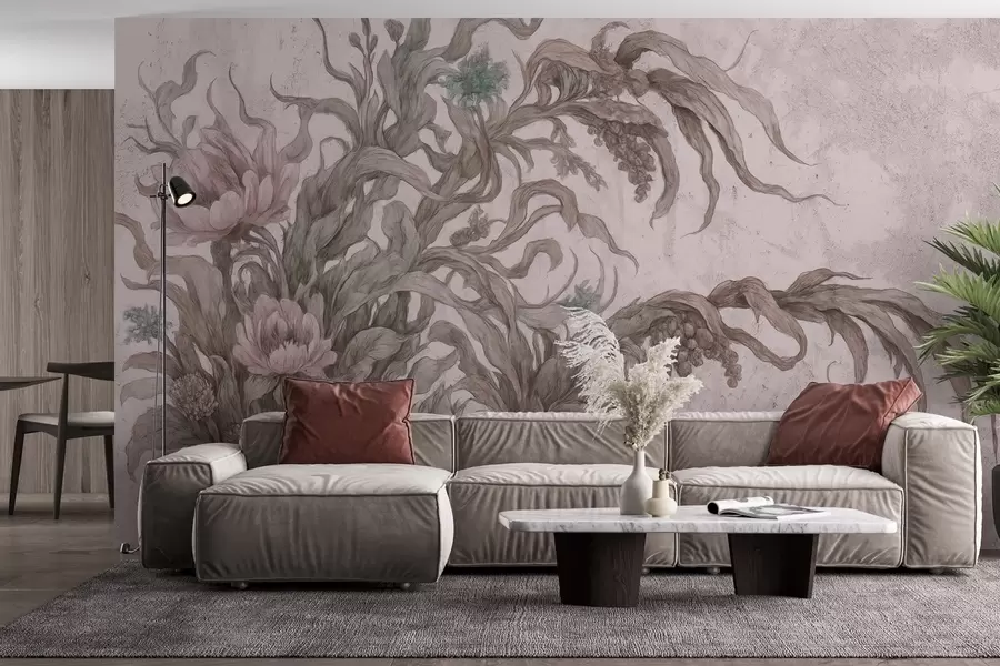 wall murals Surreal plants w03979v2