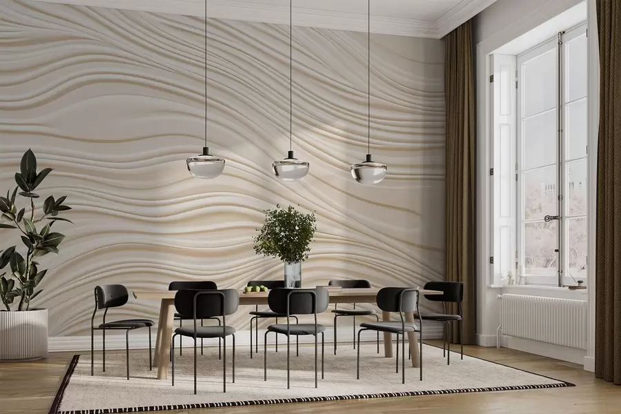 wall murals Volumetric waves w03923v2