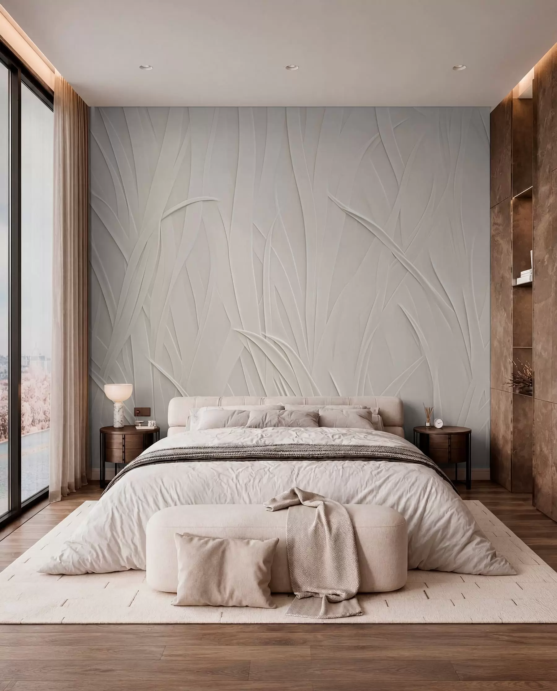 wall murals Curved lines w03985