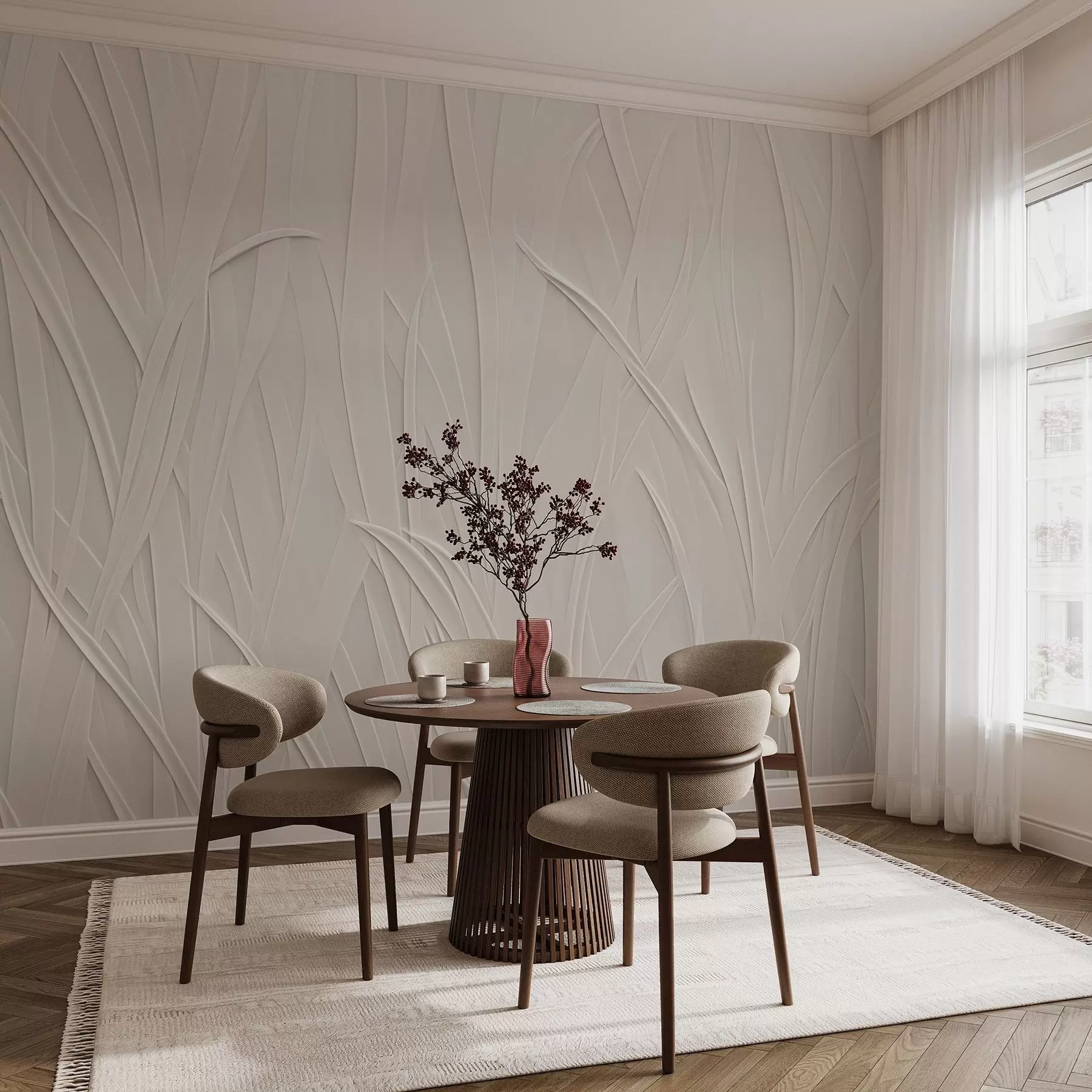 wall murals Curved lines w03985