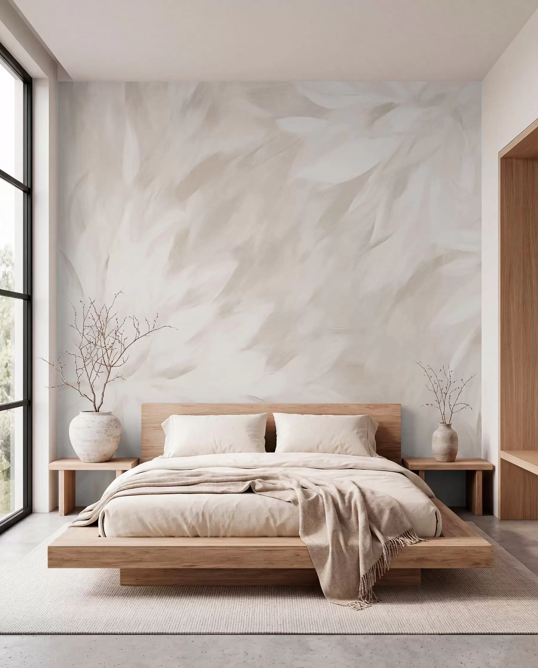 wall murals Flowers in the style of soft strokes w03986v2
