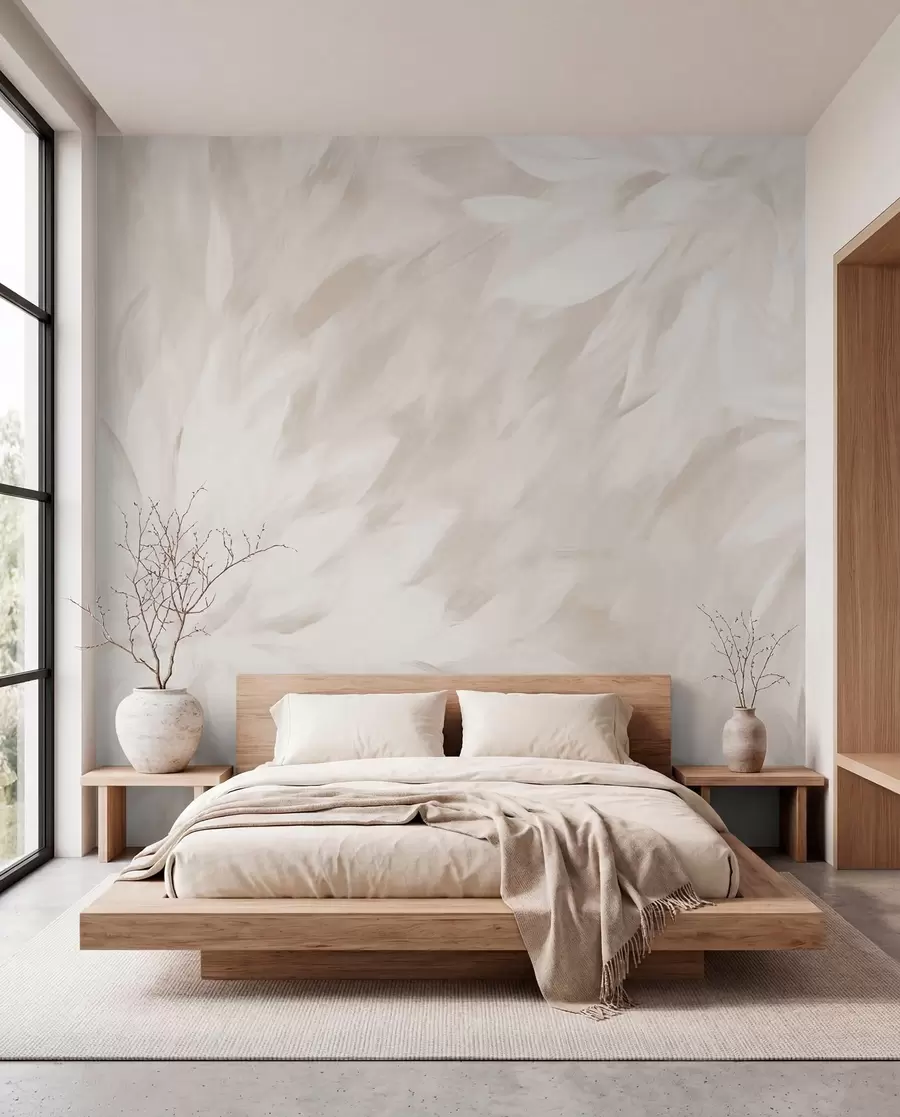 wall murals Flowers in the style of soft strokes w03986v2