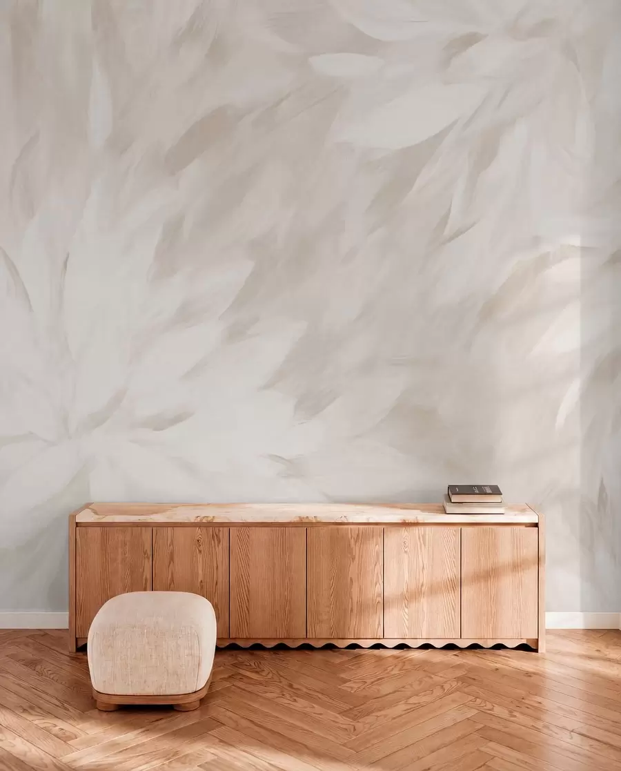 wall murals Flowers in the style of soft strokes w03986v2