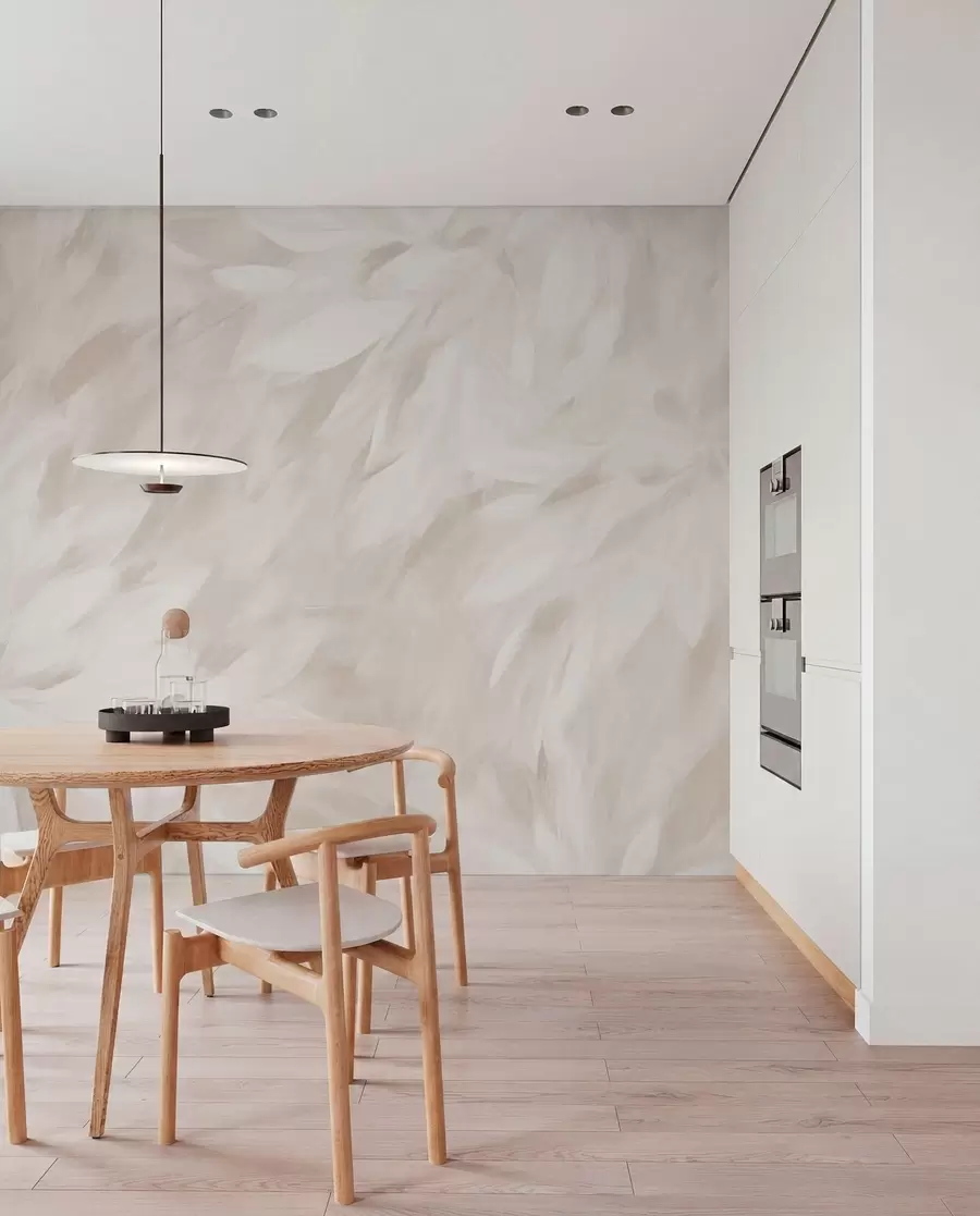 wall murals Flowers in the style of soft strokes w03986v2