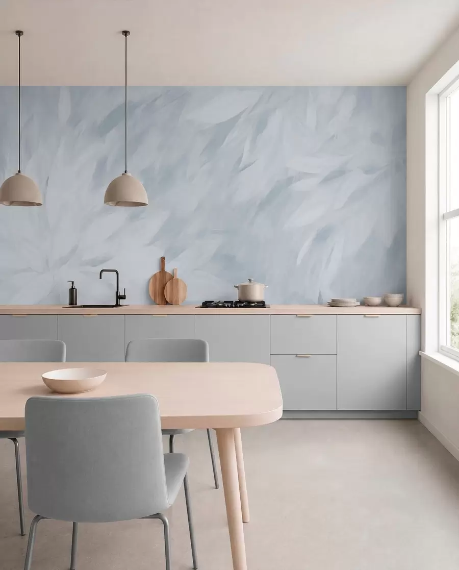 wall murals Flowers in the style of soft strokes w03986v3