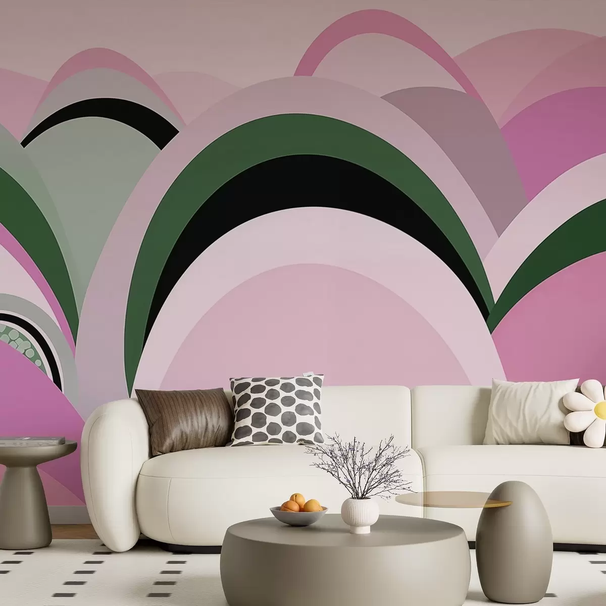 wall murals Abstract arcs w04021v2