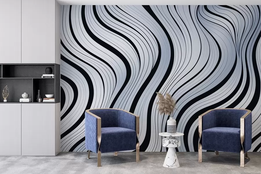 wall murals Abstract waves w04022v1