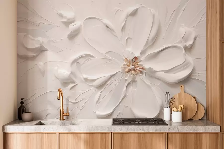 wall murals Large flower in warm shades w03953v1