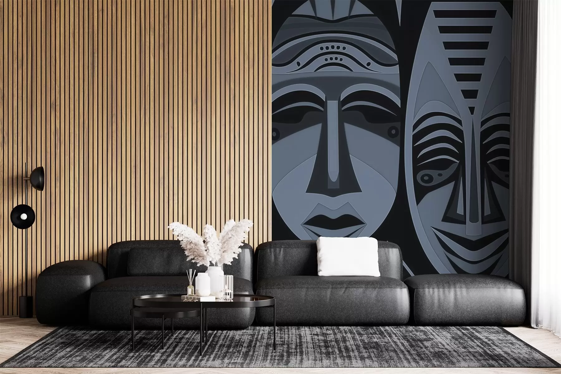 wall murals African masks w04043v1