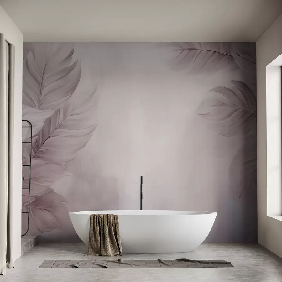 wall murals Pastel leaves w09175v1