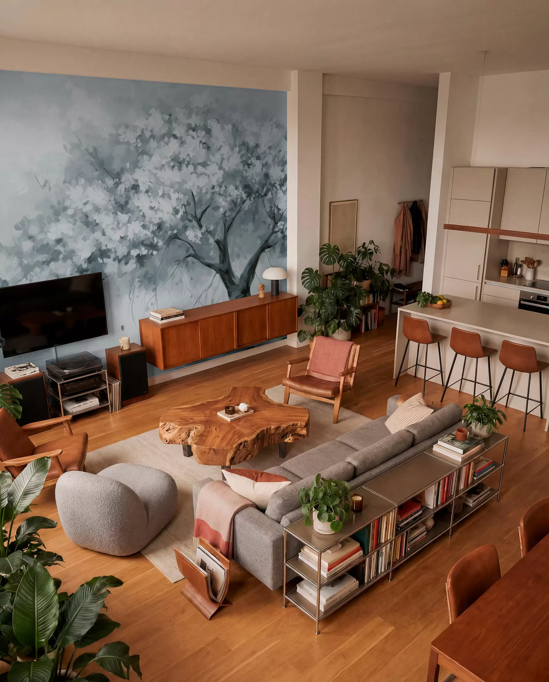 wall murals White Blossom Trees w09193v2