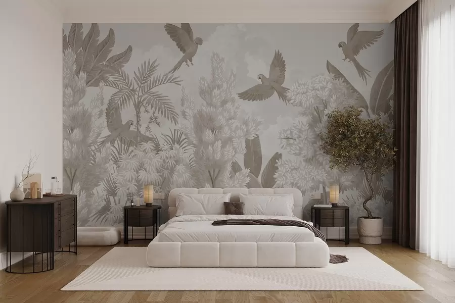wall murals Parrots in the jungle w04105v1
