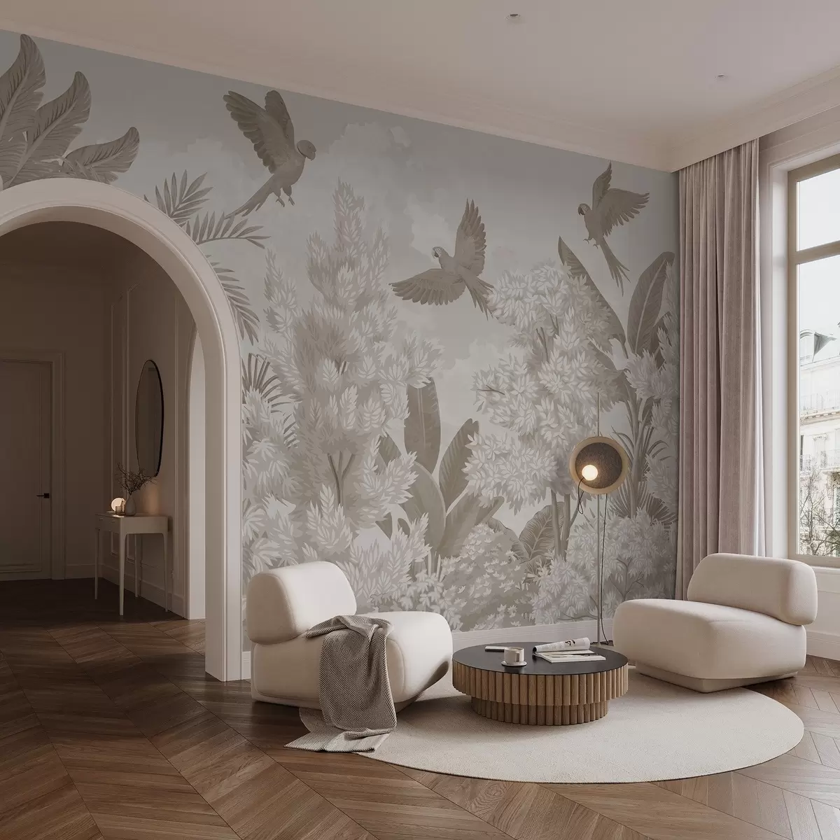 wall murals Parrots in the jungle w04105v1