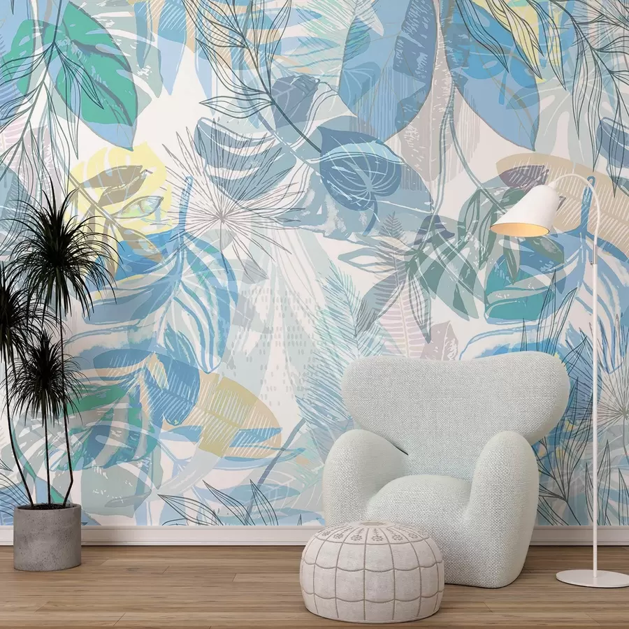 wall murals Palm leaves w04107v1