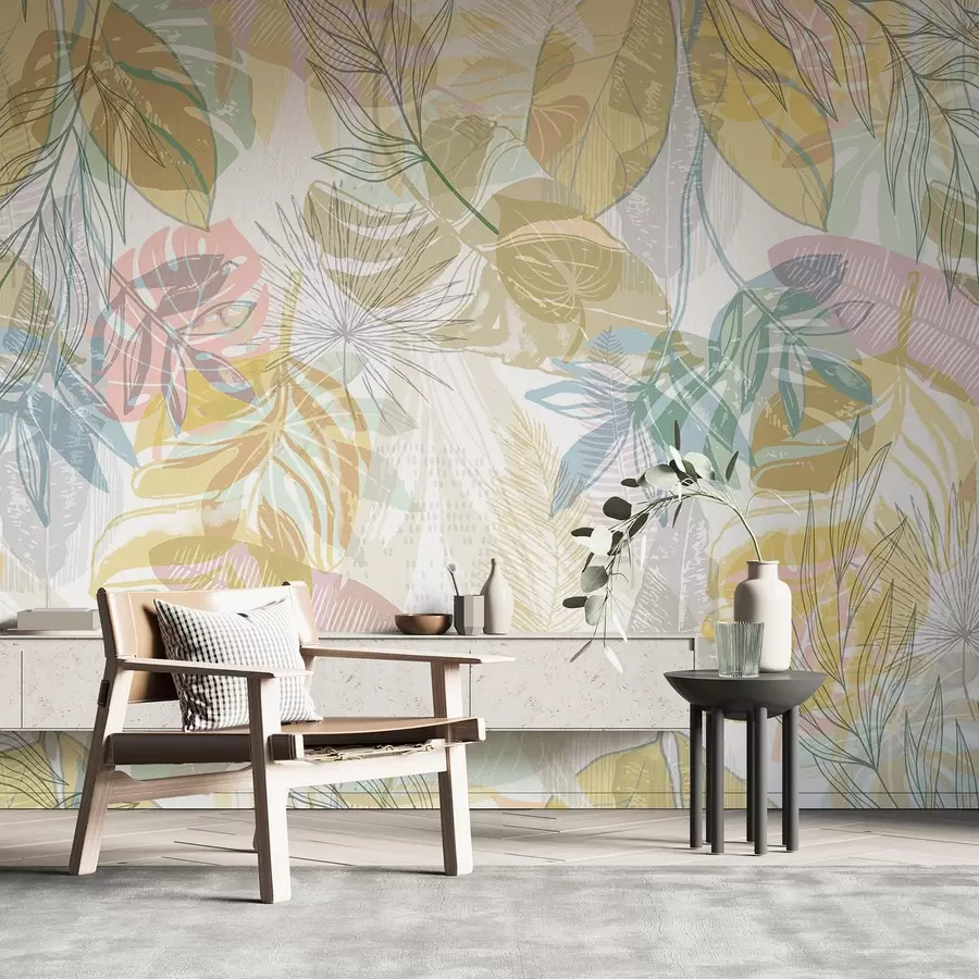 wall murals Palm leaves w04107v2