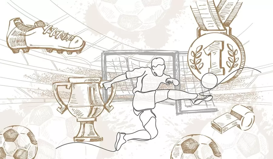 wall murals Football attributes w04108v1