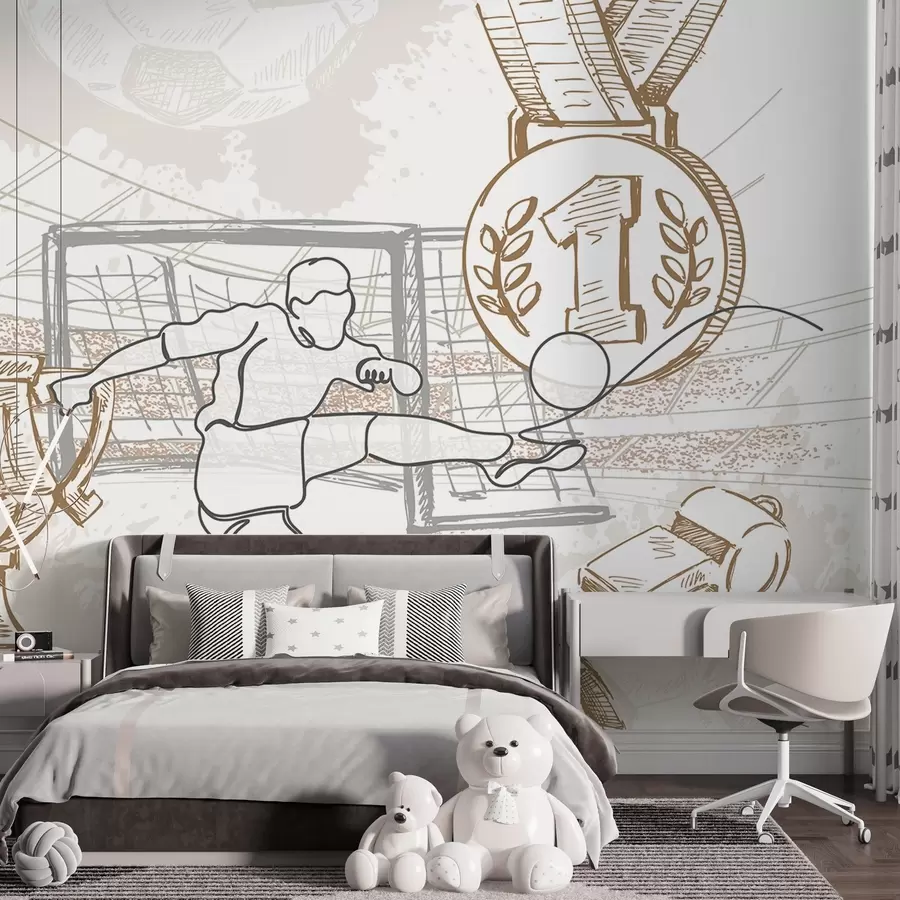 wall murals Football attributes w04108v1