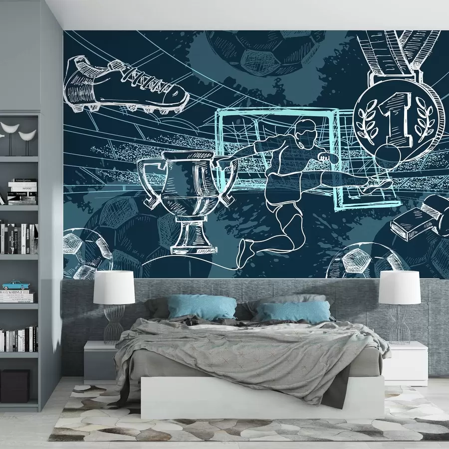 wall murals Football attributes w04108v2