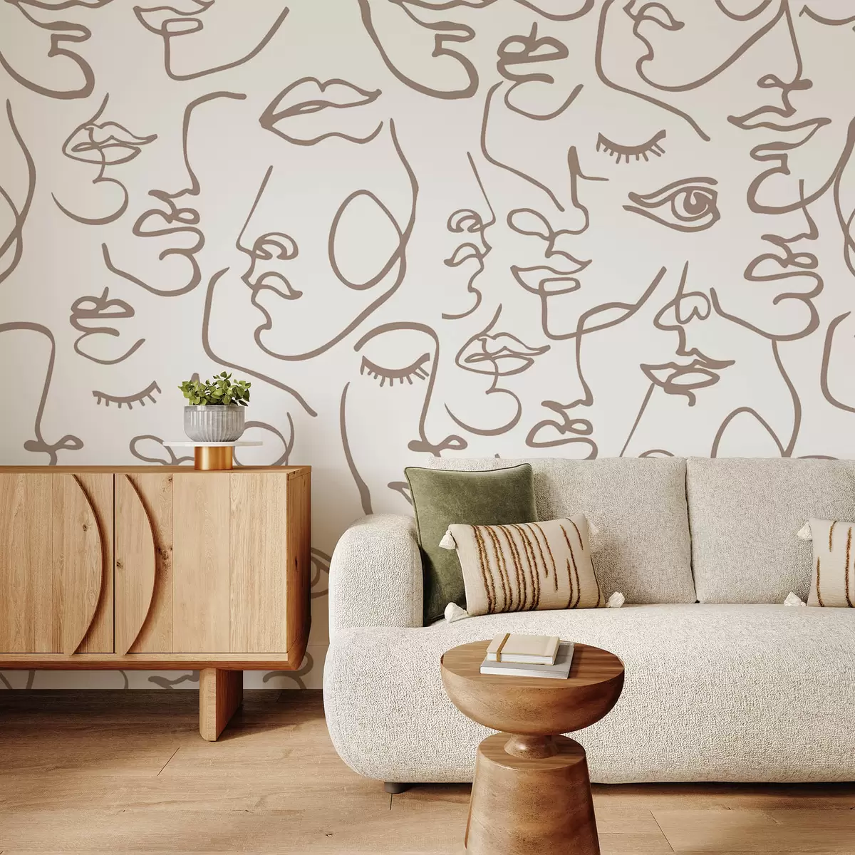 wall murals Abstract faces w04121v1