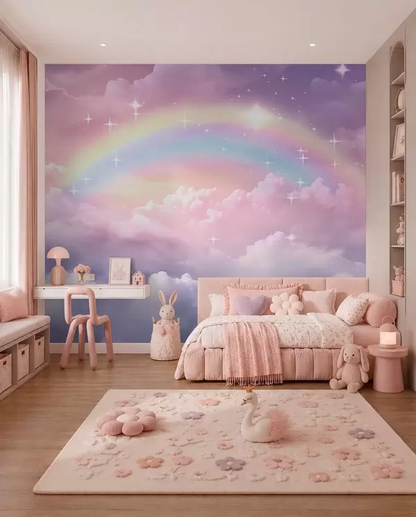Rainbow Wall Mural for Kids