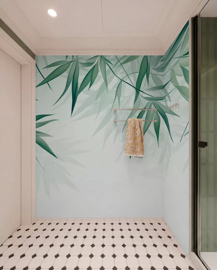wall murals Bamboo leaves w04147