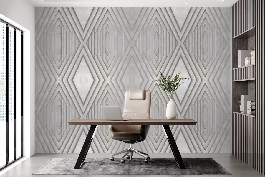 wall murals imitation of wooden panels in beige colors w04168