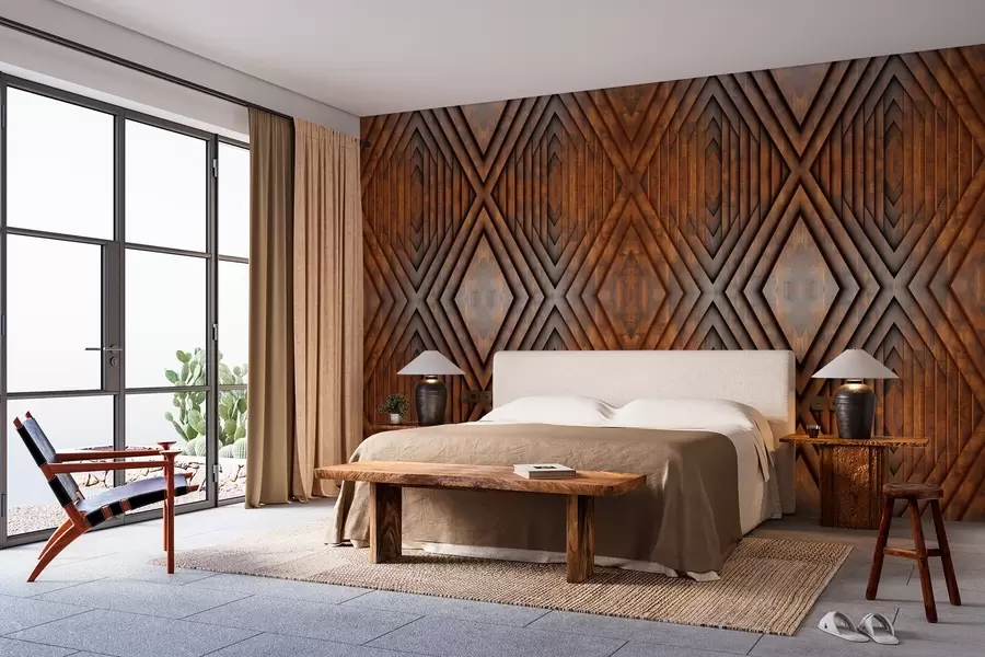 wall murals imitation of wooden panels w04168v1