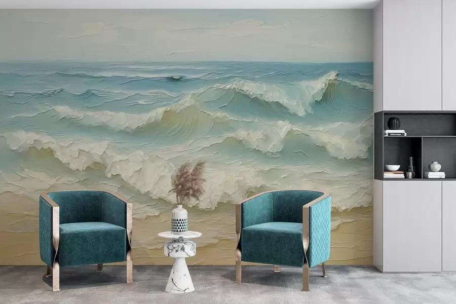 wall murals Volumetric Wave Illusion w04202