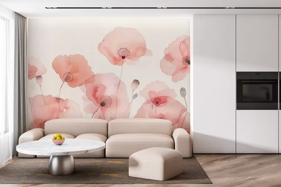wall murals air poppies w04205