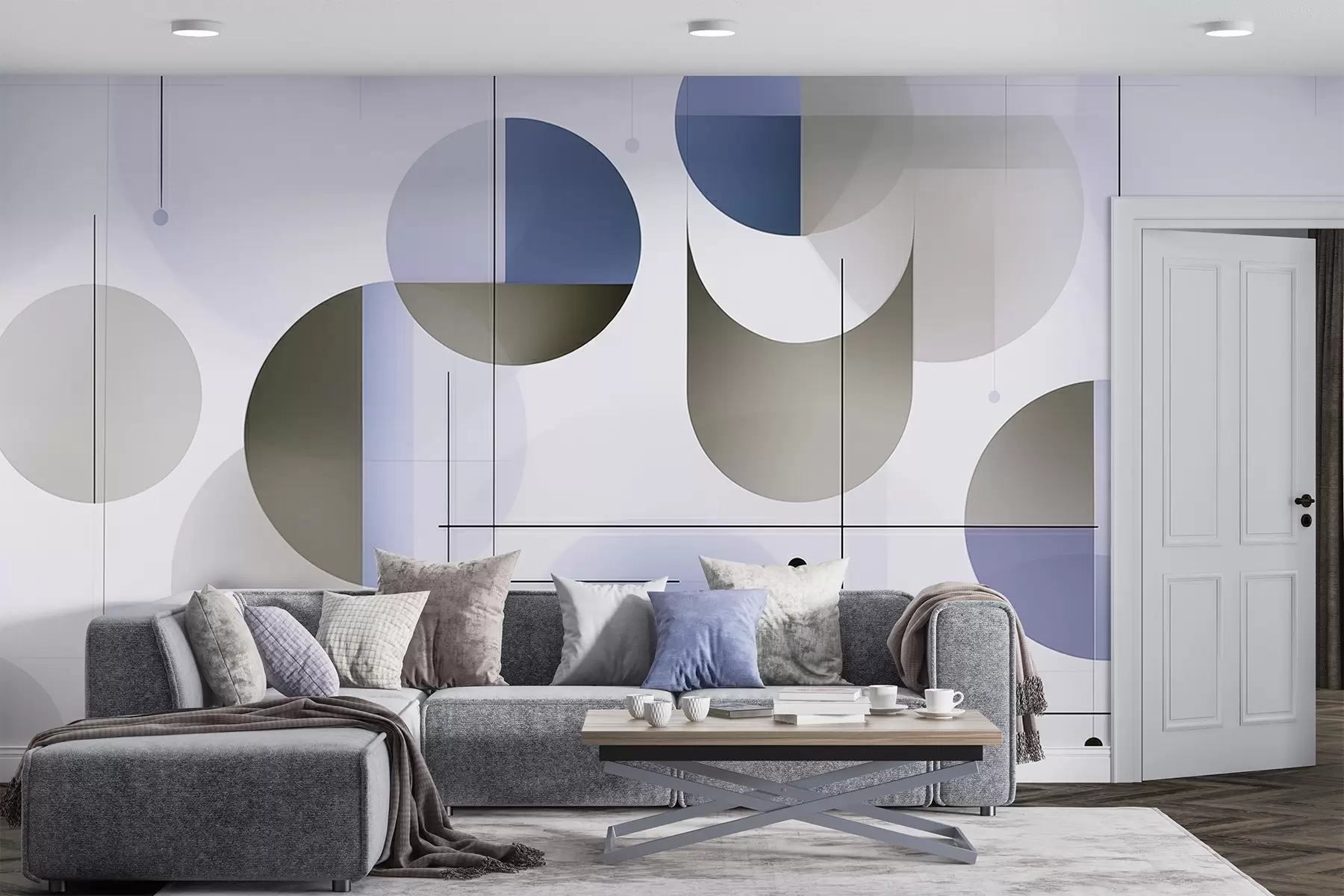 wall murals Geometric abstract shapes w04220v1