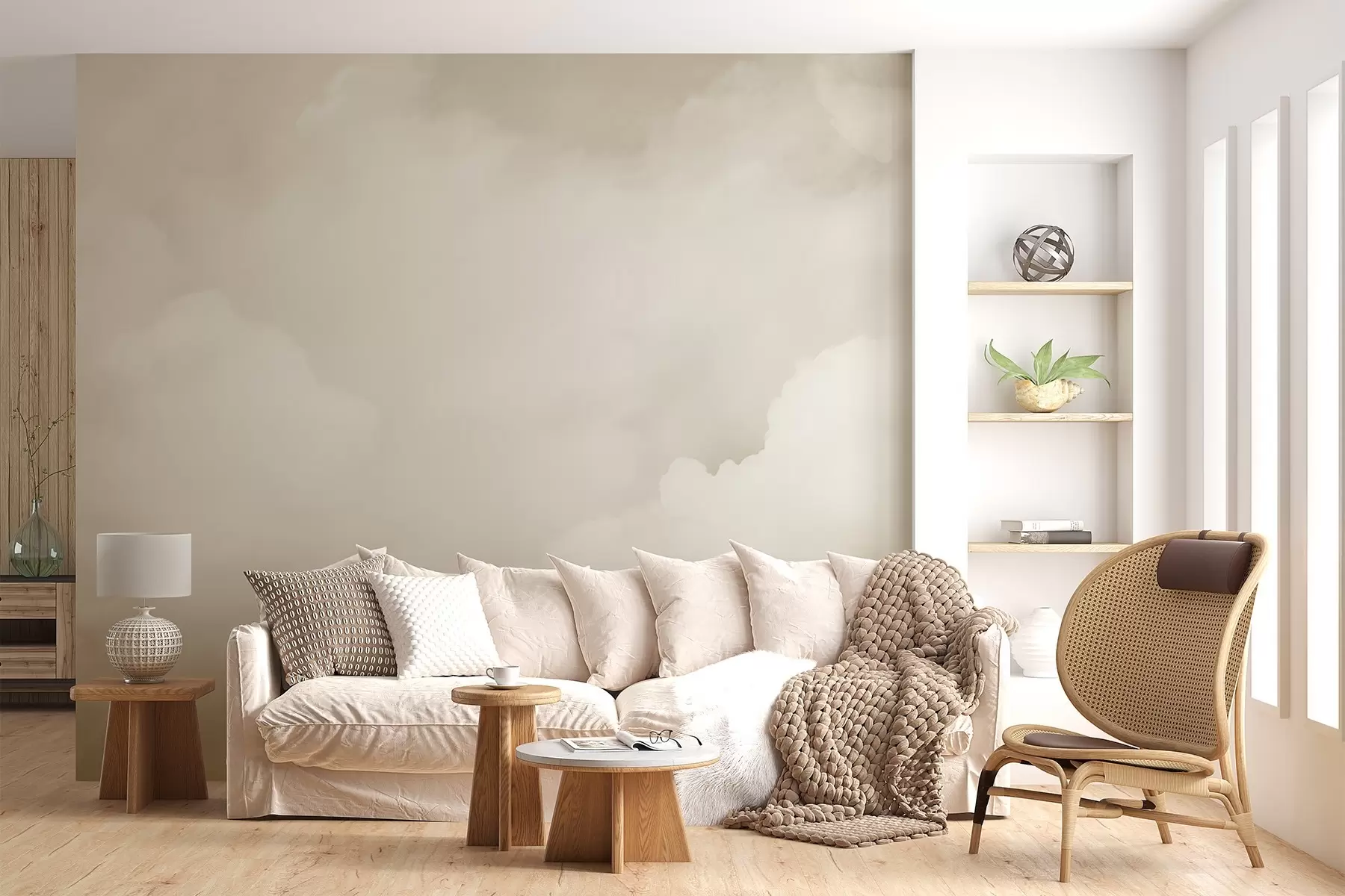 wall murals Soft clouds w04224