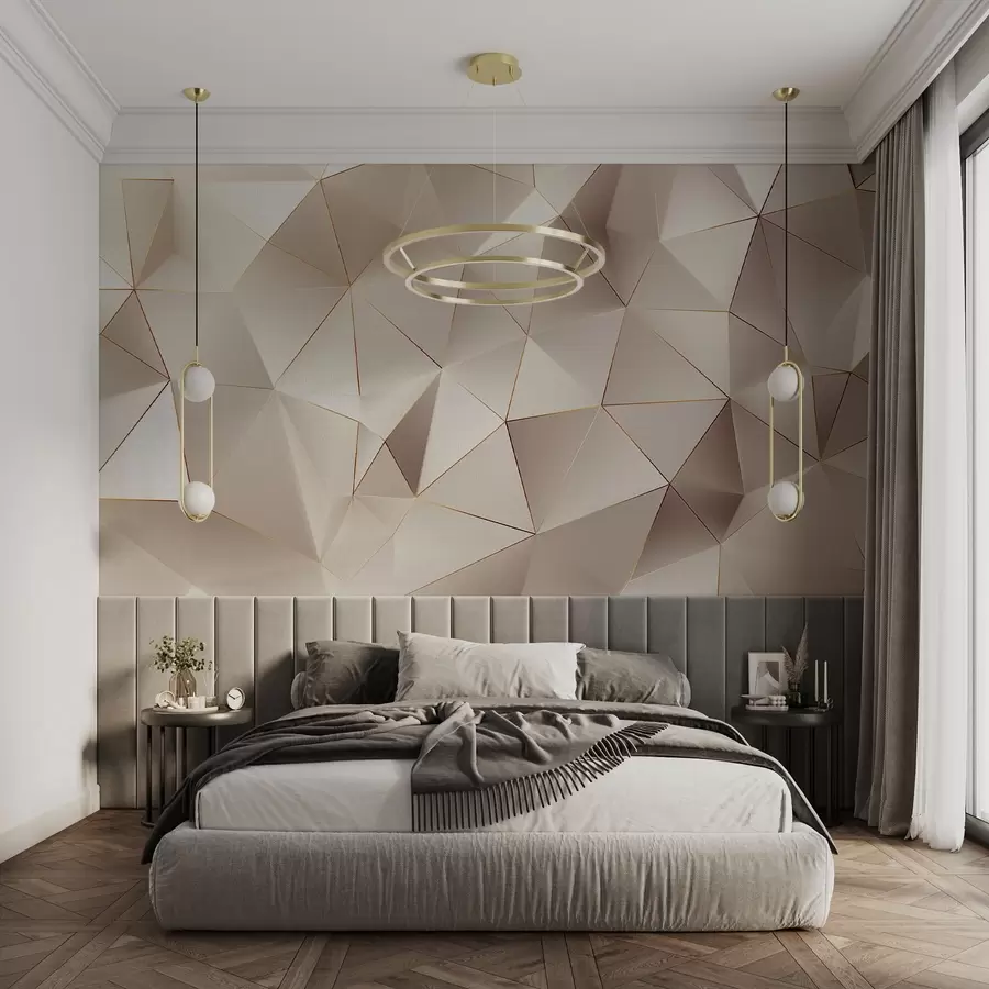 wall murals geometry, abstraction, light, facets, pattern, structure w04236v1