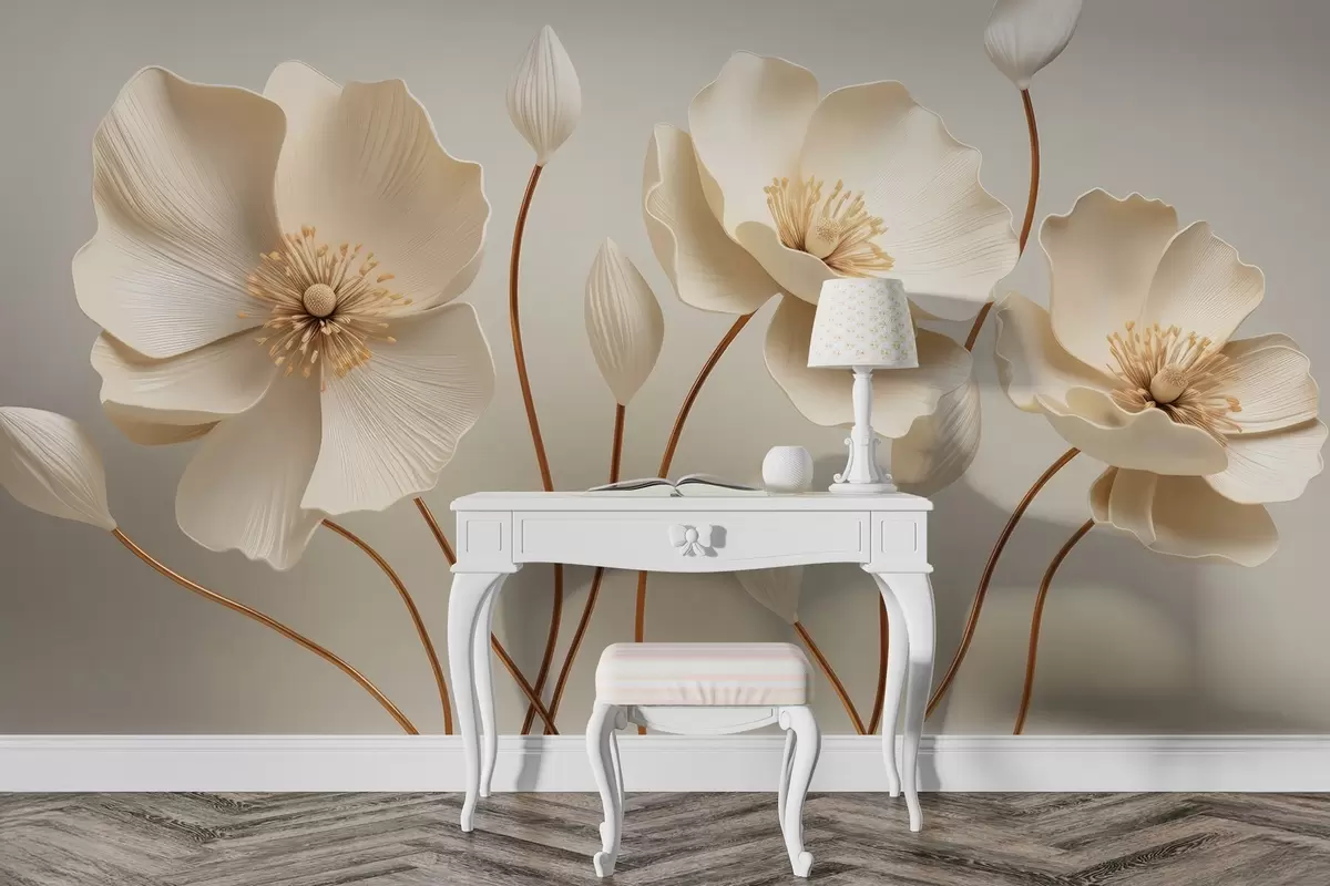 wall murals Graceful flowers w04248