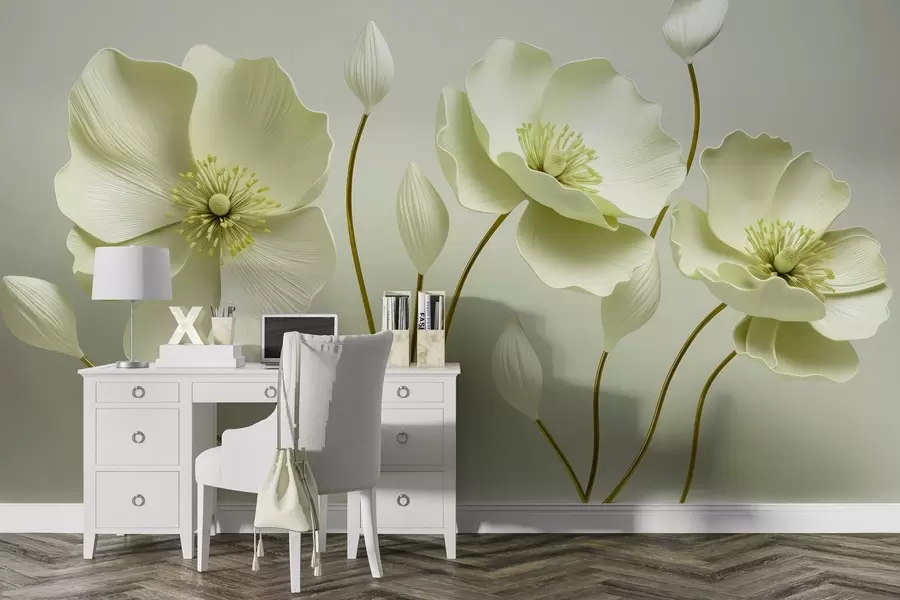 wall murals Graceful flowers w04248v2