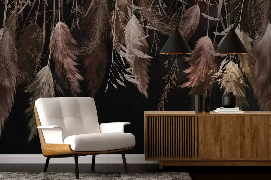 wall murals Dried flower blossoms w04253v1