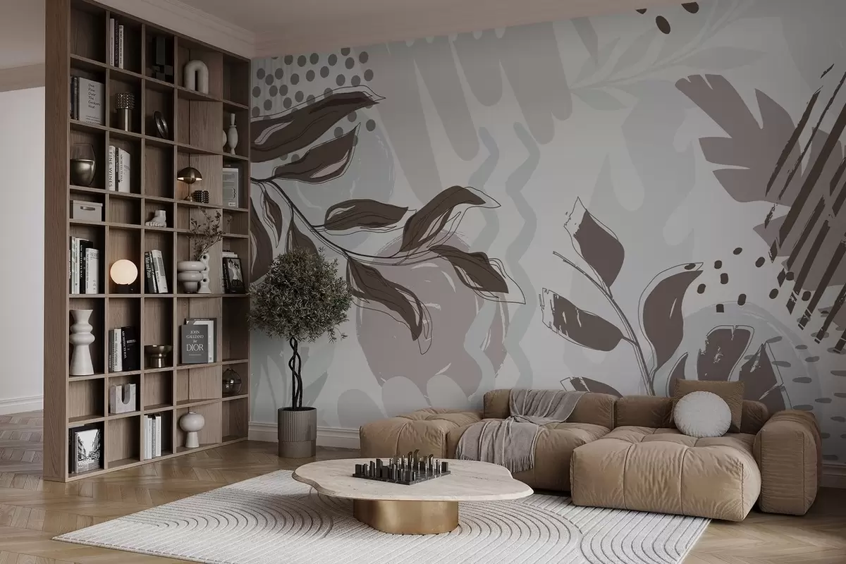 wall murals Abstract leaves w04281