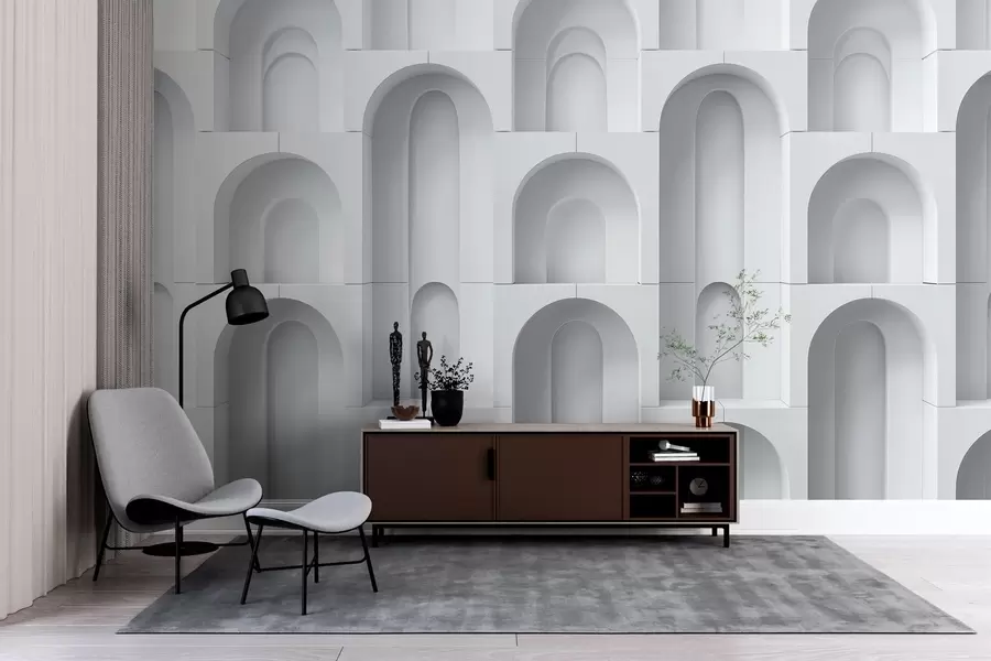 wall murals volumetric arches w04282